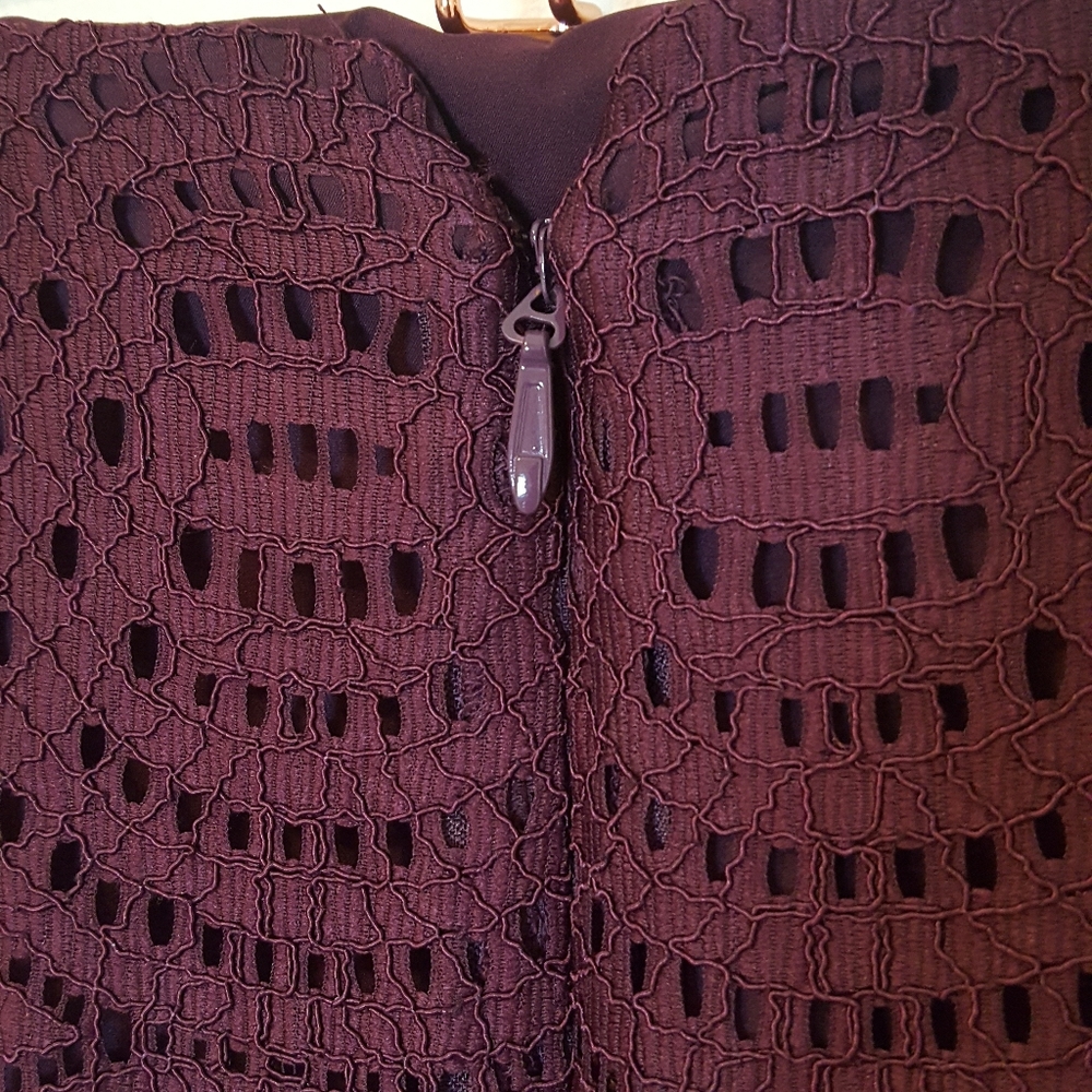 New York & Company Burgundy Midi Pencil Skirt - Picture 4 of 8